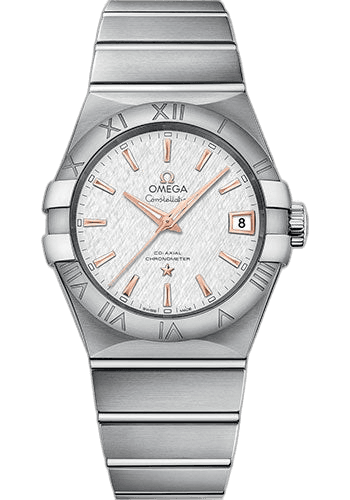 Omega Constellation Co-Axial Watch - 38 mm Steel Case - White -Silvery Dial - 123.10.38.21.02.002 38mm (123.10.38.21.02.002