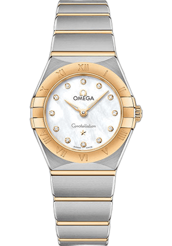 Constellation Manhattan Quartz Watch - 25 mm Steel And Yellow Gold Case - Mother-Of-Pearl Diamond Dial - 131.20.25.60.55.002 · Omega 25mm & Yellow Gold Mother-of-Pearl Dial — 131.20.25.60.55.002