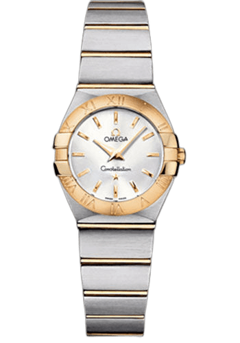 Constellation Ladies Constellation Quartz Watch - 24 mm Brushed Steel And Yellow Gold Case - Silver Dial - 123.20.24.60.02.002 24mm & Yellow Gold Silver Dial by Omega — 123.20.24.60.02.002