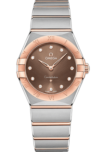 Omega Constellation Manhattan Quartz Watch - 28 mm Steel And Sedna Gold Case - Brown Diamond Dial - 131.20.28.60.63.001 28mm & Sedna™ Gold Brown Diamond Dial