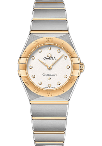 Constellation Manhattan Quartz Watch - 25 mm Steel And Yellow Gold Case - Crystal White Silvery Diamond Dial - 131.20.25.60.52.002 25mm & Yellow Gold Crystal White Silvery Diamond Dial by Omega — 131.20.25.60.52.002