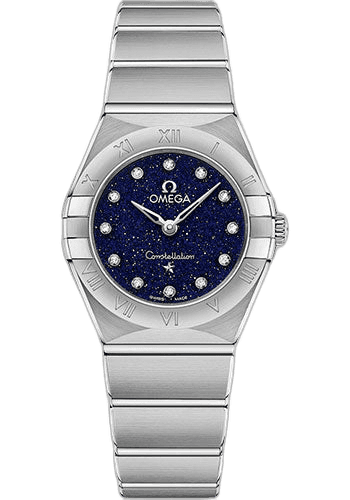 Omega Constellation Quartz - 25 mm Steel Case - Blue Glass Diamond Dial - 131.10.25.60.53.001 25mm Ref. 131.10.25.60.53.001