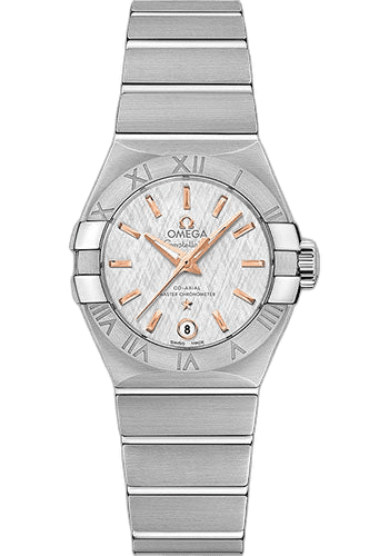 Omega Constellation Co-Axial Master Chronometer Watch - 27 mm Steel Case - White -Silvery Dial - 127.10.27.20.02.001 27mm Ref. 127.10.27.20.02.001