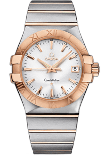 Omega Constellation Gents Constellation Quartz Watch - 35 mm Brushed Steel And Red Gold Case - Silver Dial - 123.20.35.60.02.001 35mm & Red Gold Silver Dial Watch Ref. 123.20.35.60.02.001