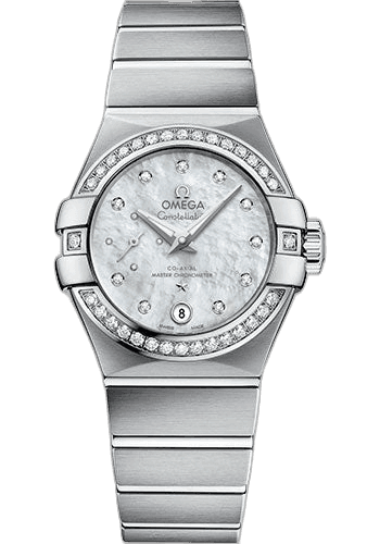 Constellation Co-Axial Master CHRONOMETER Small Seconds Petite Seconde Watch - 27 mm Steel Case - White Mother-Of-Pearl Diamond Dial - 127.15.27.20.55.001 27mm by Omega — 127.15.27.20.55.001