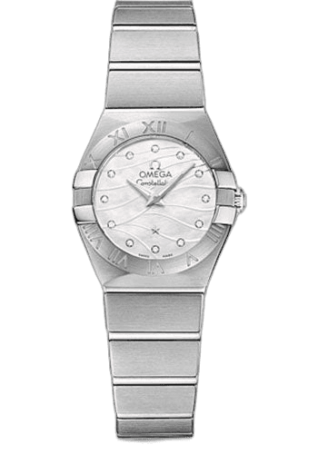Omega Constellation Quartz Watch - 24 mm Steel Case - White Mother-Of-Pear Diamond Dial - 123.10.24.60.55.003 24mm (123.10.24.60.55.003