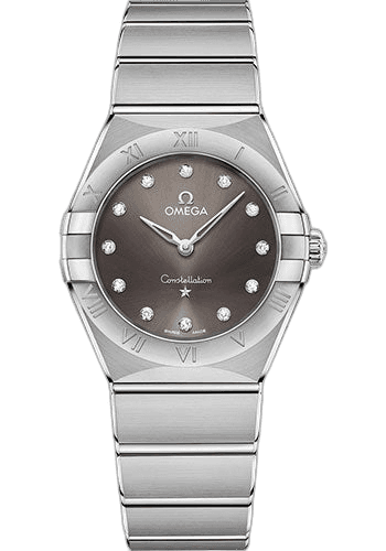 Omega 28mm Constellation Manhattan Quartz Watch - 28 mm Steel Case - Grey Diamond Dial - 131.10.28.60.56.001 Watch Ref. 131.10.28.60.56.001