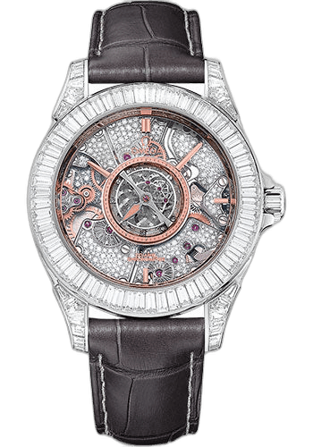 Omega De Ville De Ville De Ville Tourbillon Co-Axial Limited Edition - 38.7 mm Platinum Case - Sapphire Dial - Grey Leather Strap Limited Edition of 3 - 513.98.39.21.56.001 38.7mm Ref. 513.98.39.21.56.001