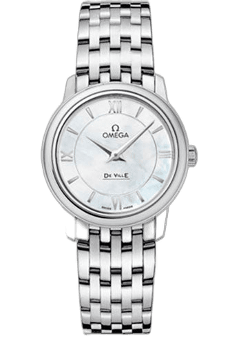 Omega 27.4mm De Ville Prestige Quartz Watch - 27.4 mm Steel Case - Mother-Of-Pearl Dial - 424.10.27.60.05.001 — Ref. 424.10.27.60.05.001