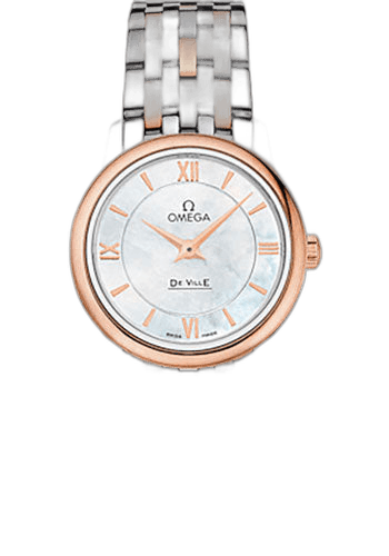 De Ville Prestige Quartz Watch - 27.4 mm Steel And Red Gold Case - Mother-Of-Pearl Dial - Two-Tone Steel And Red Gold Bracelet - 424.20.27.60.05.002 27.4mm & Red Gold Mother-of-Pearl Dial · Omega 424.20.27.60.05.002