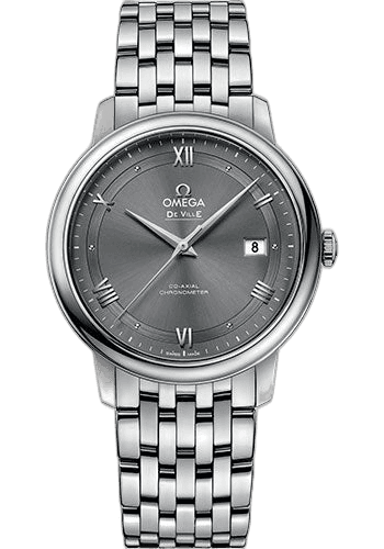 Omega 39.5mm De Ville Prestige Co-Axial Watch - 39.5 mm Steel Case - Grey Dial - 424.10.40.20.06.001 — Ref. 424.10.40.20.06.001