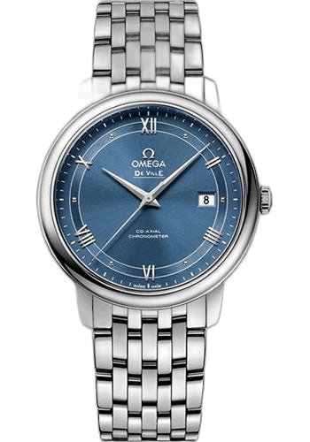 De Ville Prestige Co-Axial Watch - 39.5 mm Steel Case - Blue Dial - 424.10.40.20.03.002 39.5mm by Omega — 424.10.40.20.03.002