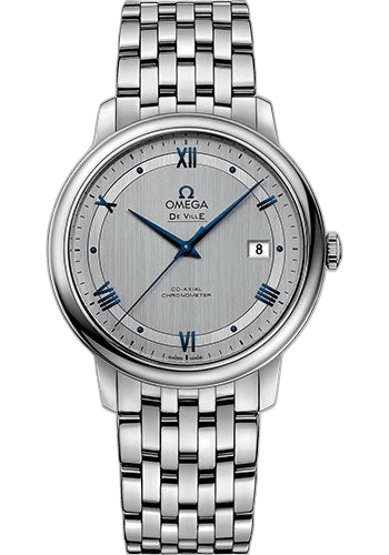 De Ville Prestige Co-Axial Watch - 39.5 mm Steel Case - Rhodium-Silvery Dial - 424.10.40.20.02.001 39.5mm by Omega — 424.10.40.20.02.001