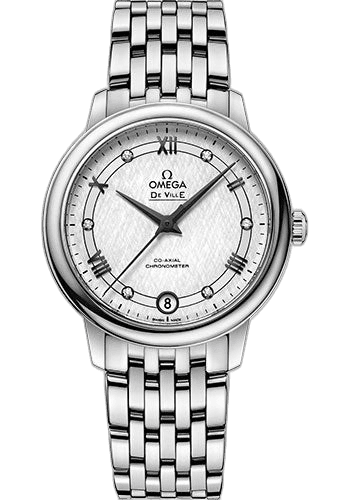 De Ville Prestige Co-Axial Watch - 32.7 mm Steel Case - White Silvery Dial - 424.10.33.20.52.002 32.7mm · Omega 424.10.33.20.52.002