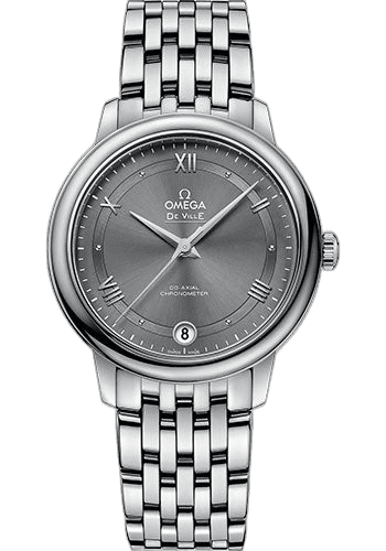 De Ville Prestige Co-Axial Watch - 32.7 mm Steel Case - Grey Dial - 424.10.33.20.06.001 32.7mm Omega Ref. 424.10.33.20.06.001