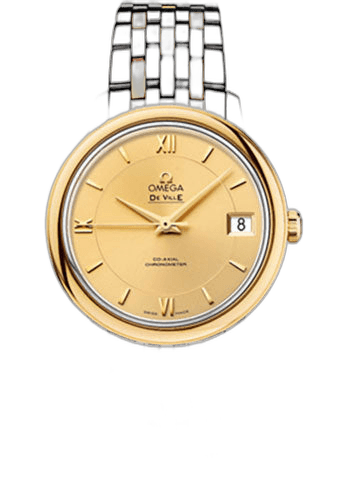 Omega 32.7mm & Yellow Gold Champagne Dial De Ville Prestige Co-Axial Watch - 32.7 mm Steel And Yellow Gold Case - Champagne Dial - 424.20.33.20.08.001 Watch Ref. 424.20.33.20.08.001