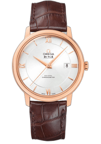 De Ville Prestige Co-Axial Watch - 39.5 mm Red Gold Case - Silver Dial - Brown Leather Strap - 424.53.40.20.02.001 · Omega 39.5mm — 424.53.40.20.02.001