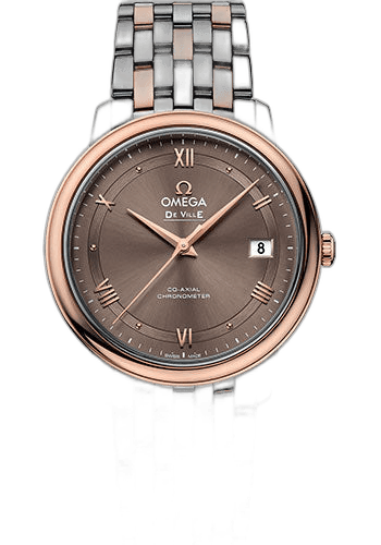 Omega De Ville Prestige Co-Axial Watch - 36.8 mm Steel And Red Gold Case - Chestnut Dial - 424.20.37.20.13.001 36.8mm & Red Gold Chestnut Dial Ref. 424.20.37.20.13.001