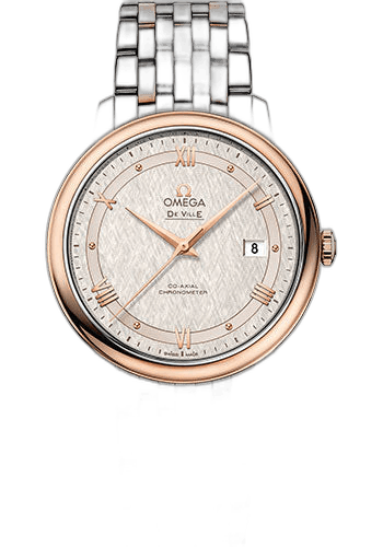 De Ville Prestige Co-Axial Watch - 39.5 mm Steel And Red Gold Case - Ivory Silvery Dial - 424.20.40.20.02.003 39.5mm & Red Gold Ivory Silvery Dial Omega Ref. 424.20.40.20.02.003