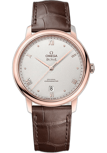 De Ville Prestige Co-Axial 25th Anniversary Prestige - 39.5 mm Sedna Gold Case - Silver Dial - Brown Leather Strap - 424.53.40.20.99.001 39.5mm · Omega 424.53.40.20.99.001