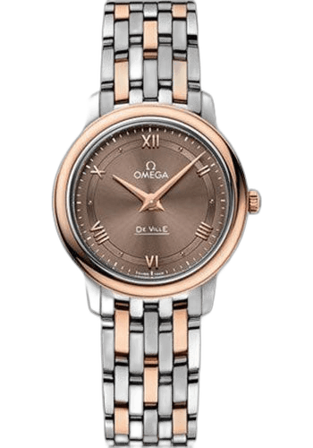 Omega De Ville Prestige Quartz Watch - 27.4 mm Steel And Red Gold Case - Chestnut Dial - 424.20.27.60.13.001 27.4mm & Red Gold Chestnut Dial (424.20.27.60.13.001