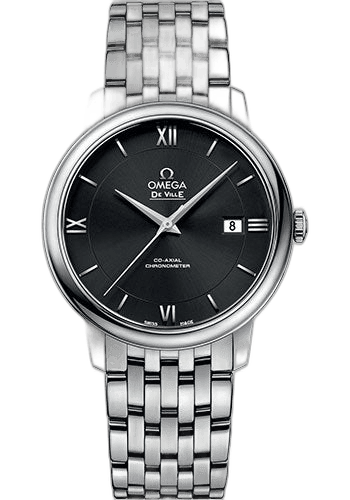 Omega 39.5mm De Ville Prestige Co-Axial Watch - 39.5 mm Steel Case - Black Dial - 424.10.40.20.01.001 — Ref. 424.10.40.20.01.001
