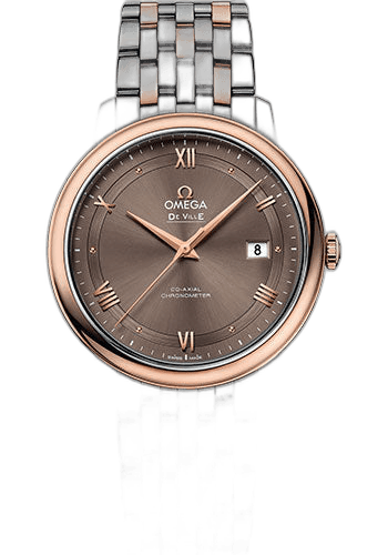 Omega 39.5mm & Red Gold Chestnut Dial De Ville Prestige Co-Axial Watch - 39.5 mm Steel And Red Gold Case - Chestnut Dial - 424.20.40.20.13.001 Watch Ref. 424.20.40.20.13.001
