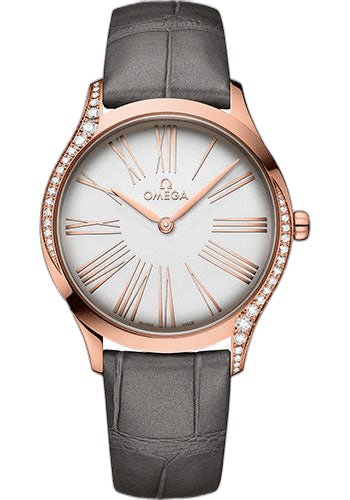 De Ville Tresor Quartz Watch - 36 mm Sedna Gold Case - Silver Dial - Grey Leather Strap - 428.58.36.60.02.001 36mm — Omega Ref. 428.58.36.60.02.001