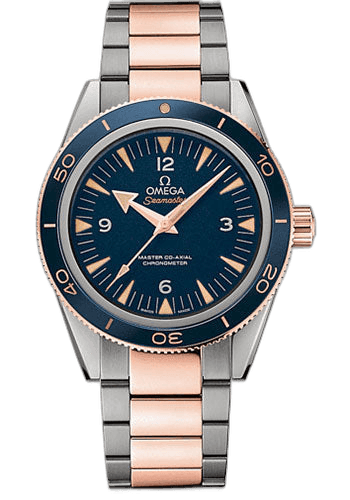 Seamaster 300 Omega Master Co-Axial Watch - 41 mm Grade 5 Titanium And Sedna Gold Case - Unidirectional Sedna Gold Bezel - Blue Dial - 233.60.41.21.03.001 41mm — Omega Ref. 233.60.41.21.03.001