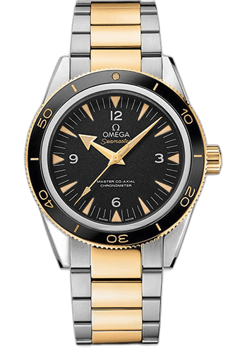 Seamaster 300 Omega Master Co-Axial Watch - 41 mm Steel Case - Yellow Gold Unidirectional Bezel - Black Dial - Steel And Yellow Gold Bracelet - 233.20.41.21.01.002 41mm · Omega 233.20.41.21.01.002
