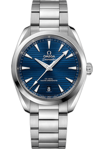 Omega Seamaster Aqua Terra Aqua Terra 150M Co-Axial Master Chronometer Watch - 38 mm Steel Case - Blue Dial - Brushed And Polished Steel Bracelet - 220.10.38.20.03.001 38mm
