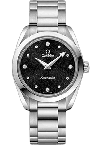 Seamaster Aqua Terra 150M Quartz Watch - 28 mm Steel Case - Shimmer Black Diamond Dial - 220.10.28.60.51.001 28mm — Omega Ref. 220.10.28.60.51.001