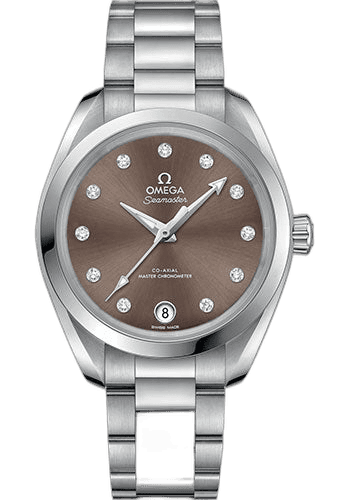 Seamaster Aqua Terra 150M Co-Axial Master Chronometer Watch - 34 mm Steel Case - Shimmer Chestnut Diamond Dial - 220.10.34.20.63.001 34mm Omega Ref. 220.10.34.20.63.001