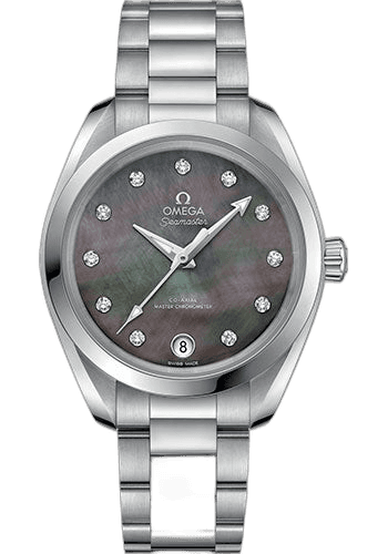 Seamaster Aqua Terra 150M Co-Axial Master Chronometer Watch - 34 mm Steel Case - Tahiti Mother-Of-Pearl Diamond Dial - 220.10.34.20.57.001 34mm — Omega Ref. 220.10.34.20.57.001