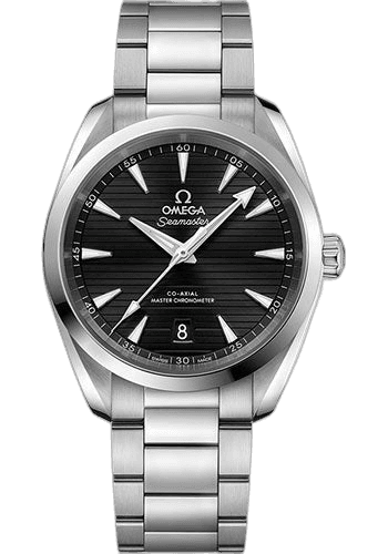 Omega 38mm Seamaster Aqua Terra Aqua Terra 150M Co-Axial Master Chronometer Watch - 38 mm Steel Case - Black Dial - Brushed And Polished Steel Bracelet - 220.10.38.20.01.001 Watch Ref. 220.10.38.20.01.001