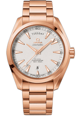 Omega Seamaster Aqua Terra Co-Axial Day-Date Watch - 41.5 mm Red Gold Case - Teak-Silver Dial - 231.50.42.22.02.001 41.5mm Ref. 231.50.42.22.02.001