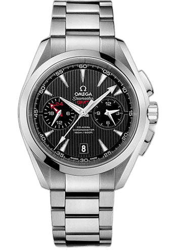 Seamaster Aqua Terra 150 M Co-Axial GMT Chronograph 43 mm Watch - 43 mm Steel Case - Grey Dial - 231.10.43.52.06.001 43mm · Omega 231.10.43.52.06.001