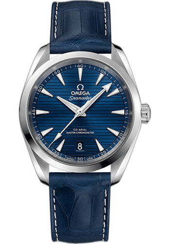 Seamaster Aqua Terra Aqua Terra 150M Co-Axial Master Chronometer Watch - 38 mm Steel Case - Blue Dial - Blue Leather Strap - 220.13.38.20.03.001 38mm — Omega Ref. 220.13.38.20.03.001