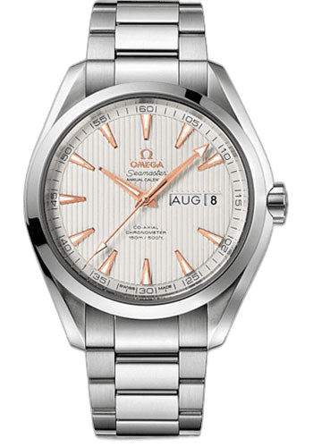 Omega Seamaster Aqua Terra Co-Axial Annual Calendar Watch - 43 mm Steel Case - Teak-Silver Dial - 231.10.43.22.02.003 43mm Timepiece [231.10.43.22.02.003