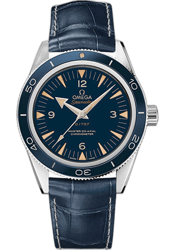 Omega Seamaster 300 Omega Master Co-Axial - 41 mm Platinum Case - Blue Enamel Dial - Blue Leather Strap Limited Edition of 757 - 233.93.41.21.03.001 41mm Ref. 233.93.41.21.03.001