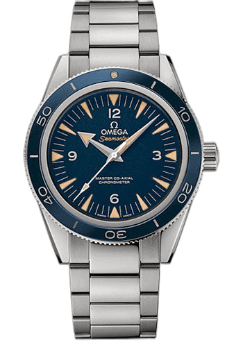 Omega 41mm Seamaster 300 Omega Master Co-Axial Watch - 41 mm Brushed And Polished Grade 5 Titanium Case - Unidirectional Bezel - Blue Dial - Brushed And Polished Titanium Bracelet - 233.90.41.21.03.001 — Ref. 233.90.41.21.03.001
