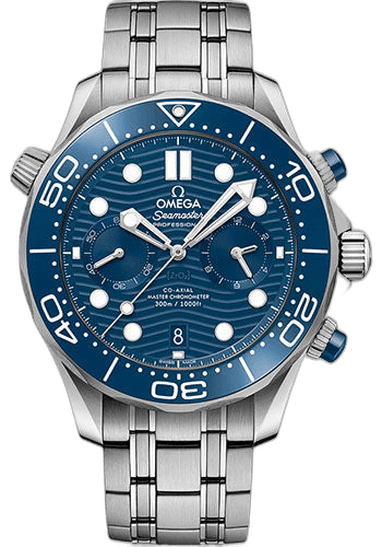 Seamaster Diver 300M Omega Co-Axial Master Chronometer Chronograph - 44 mm Steel Case - Blue Dial - 210.30.44.51.03.001 · Omega 44mm — 210.30.44.51.03.001
