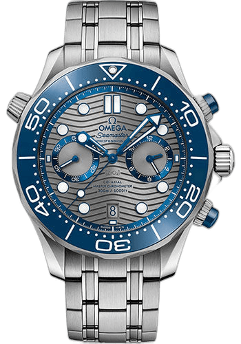 Omega 44mm Seamaster Diver 300M Omega Co-Axial Master Chronometer Chronograph - 44 mm Steel Case - Grey Dial - 210.30.44.51.06.001 — Ref. 210.30.44.51.06.001