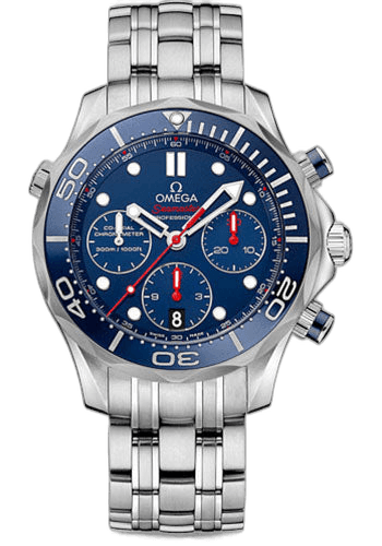 Seamaster Diver 300 M Co-Axial Chronograph Watch - 41.5 mm Steel Case - Blue Unidirectional Bezel - Blue Dial - 212.30.42.50.03.001 41.5mm · Omega 212.30.42.50.03.001