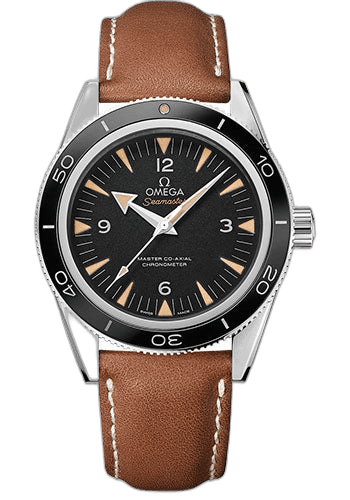 Seamaster 300 Omega Master Co-Axial Watch - 41 mm Steel Case - Black Dial - Brown Leather Strap - 233.32.41.21.01.002 41mm Omega Ref. 233.32.41.21.01.002
