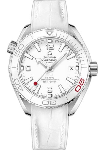Omega Seamaster Planet Ocean Planet Ocean 600M Co-Axial Master Chronometer - Tokyo 2020 Limited Edition of 2020 Watch - 39.5 mm Steel Case - Unidirectional Bezel - White Dial - White Leather Strap - Additional Steel Bracelet - 522.33.40.20.04.001 39.5mm Watch Ref. 522.33.40.20.04.001