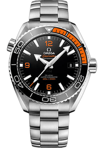 Omega 43.5mm Seamaster Planet Ocean Planet Ocean 600 M Omega Co-axial Master Chronometer Watch - 43.5 mm Steel Case - Unidirectional Black Ceramic Bezel - Black Ceramic Dial - 215.30.44.21.01.002 Watch Ref. 215.30.44.21.01.002