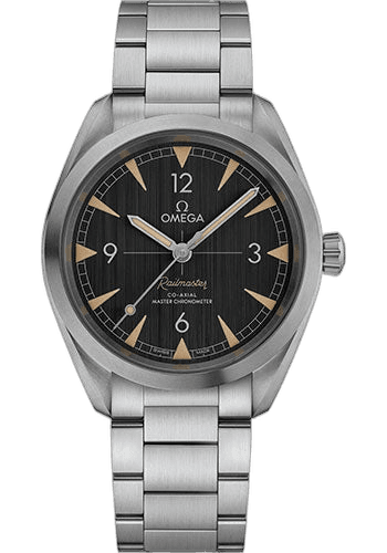Omega Seamaster Railmaster Omega Co-Axial Master Chronometer Watch - 40 mm Steel Case - Vertically Brushed Black Dial - 220.10.40.20.01.001 40mm Watch Ref. 220.10.40.20.01.001