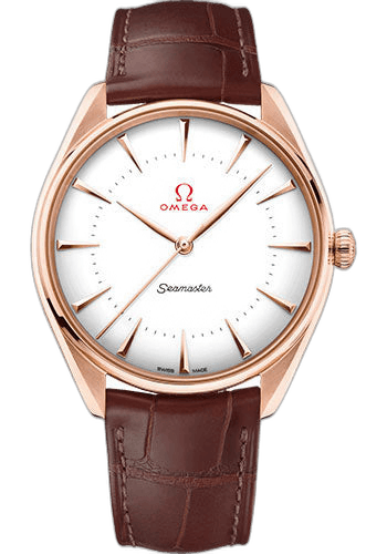 Specialities Olympic Official Timekeeper Watch - 39.5 mm Sedna Gold Case - Eggshell White Enamel Dial - Leather Strap - 522.53.40.20.04.003 39.5mm by Omega — 522.53.40.20.04.003
