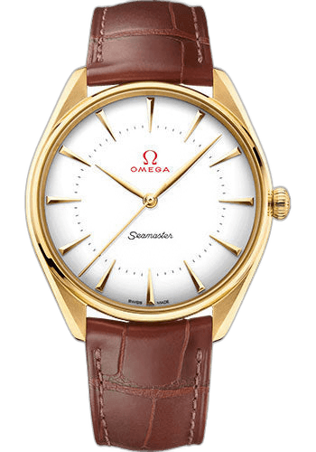 Specialities Olympic Official Timekeeper Watch - 39.5 mm Yellow Gold Case - Eggshell White Enamel Dial - Leather Strap - 522.53.40.20.04.001 39.5mm by Omega — 522.53.40.20.04.001